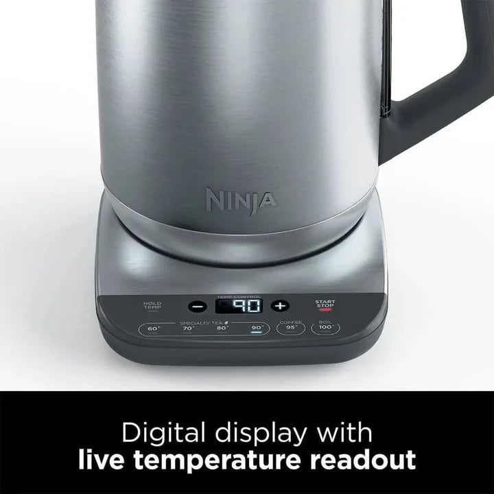 Ninja Stainless Steel Perfect Temperature Kettle Rapid Boil | 1.7L | 3kW | KT201UK