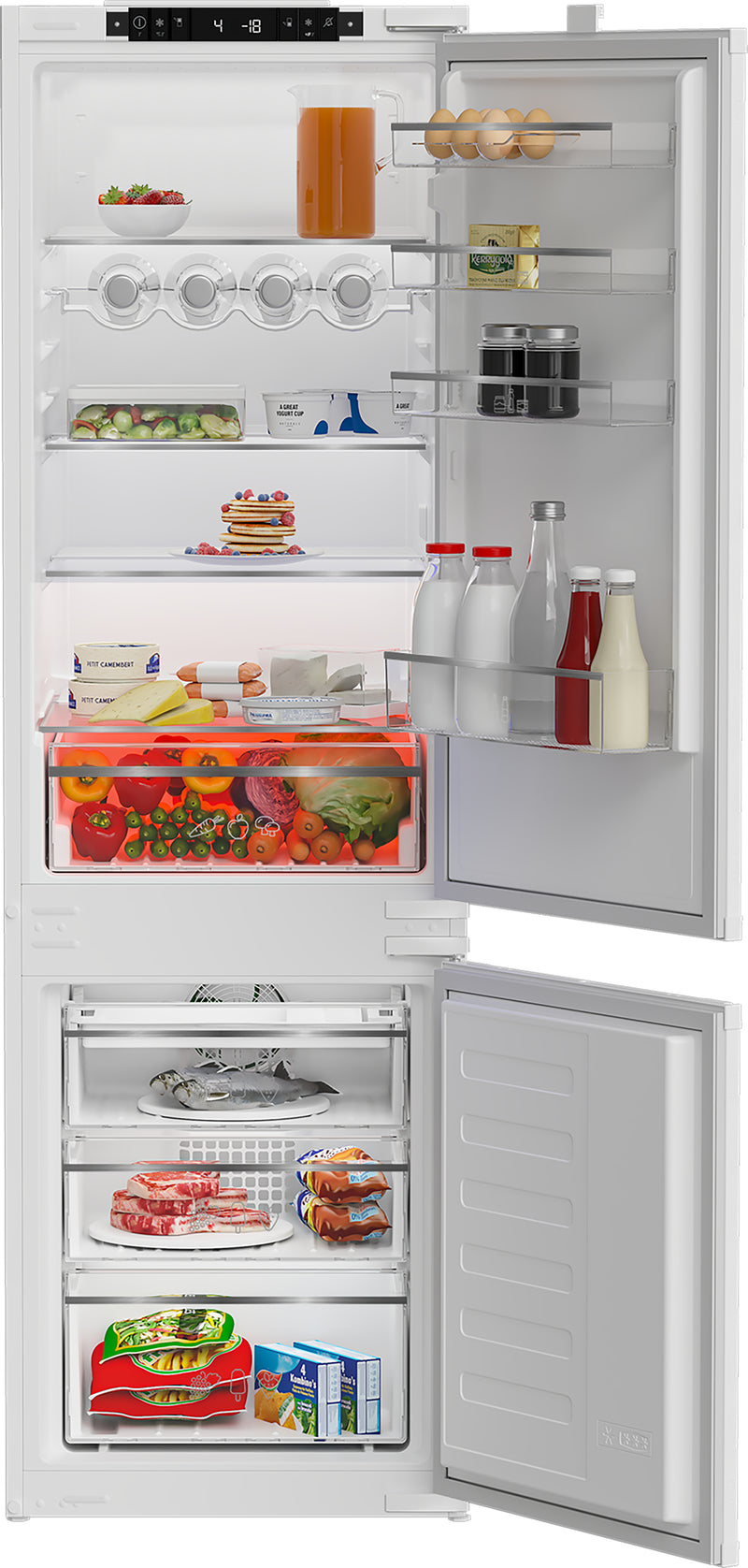 Blomberg  Integrated 70/30 Frost Free Fridge Freezer - White | KNE4554EVI