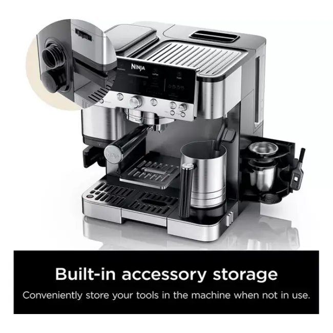 Ninja Luxe Café Premier Espresso Machine | Black & Stainless Steel | ES601UK