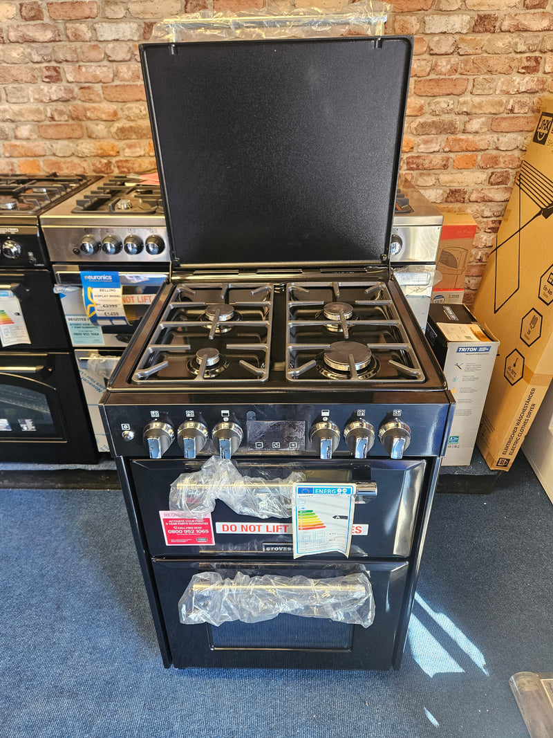 **BOX DAMAGED** Stoves 60cm Dual Fuel Cooker - Black