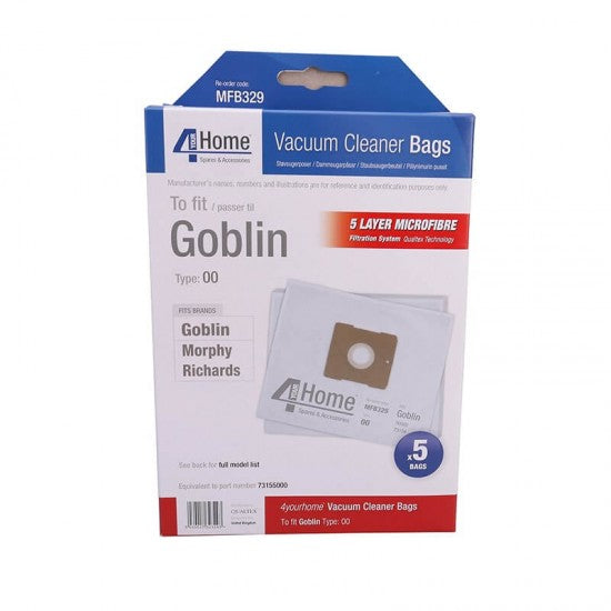 4 Your Home Goblin Morphy Richards Vacuum Cleaner Bags | MFB329