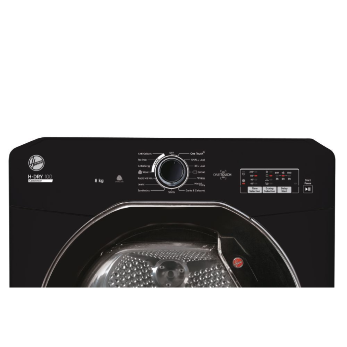 Hoover 8kg Black Condenser Dryer  | HLEC8LGB-80