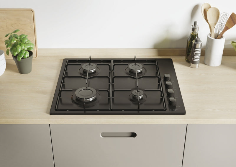 Candy Black Built-in 60cm Gas 4 zone |  CHW6LBB