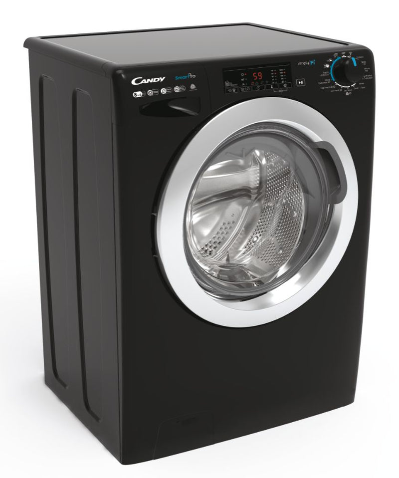 Candy Smart Pro Washer Dryer Freestanding Black | CSOW2853TWCBE-80