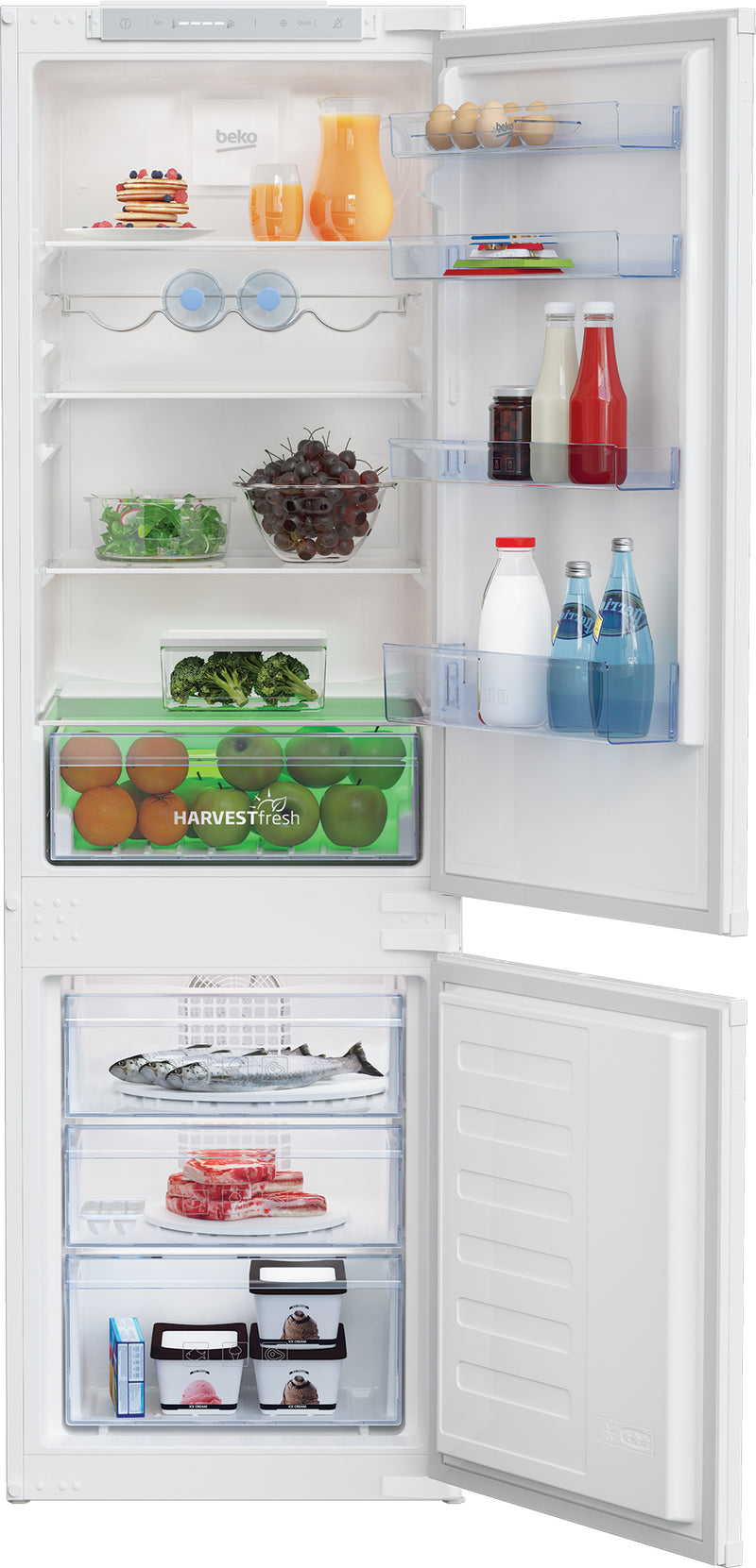 Beko Integrated Frost Free 70/30 Fridge Freezer with HarvestFresh | BCFD3V73