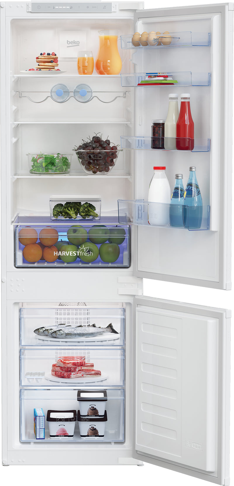 Beko Integrated Frost Free 70/30 Fridge Freezer with HarvestFresh | BCFD3V73