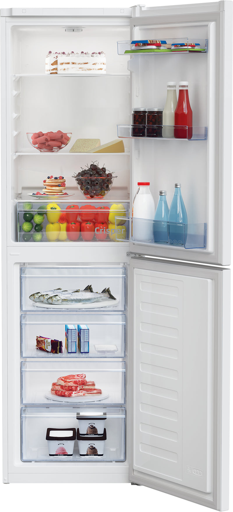 Beko 50/50 Combi Static Fridge Freezer | CSG4582W