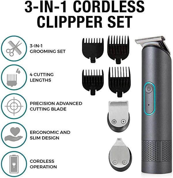 Carmen Titan Cordless Hair Clipper Set – Titanium | EDL C81083 Hair Styling, Health, Product Type_Hair Clipper Carmen Titan Cordless Hair Clipper Set – Titanium | EDL C81083 - Default Title 34.99 C81083 Meath Meath Ireland aceeuronics.ie Ace Euronics