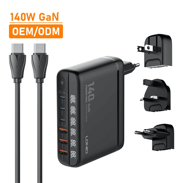 LDNIO 140W GaN Super Fast Desktop Charger | 601402 Product Type_Charger LDNIO 140W GaN Super Fast Desktop Charger | 601402 - Default Title 89.95 601402 Meath Meath Ireland aceeuronics.ie Ace Euronics