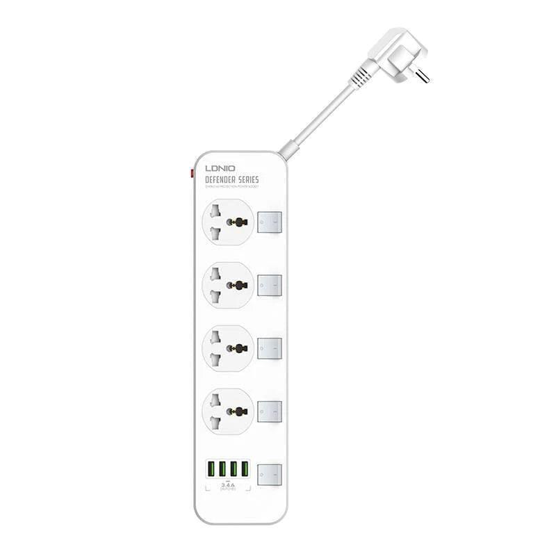 Ldnio 2M 2500W Power Strip With 4 AC Sockets - White | 691441 Product Type_Charger Ldnio 2M 2500W Power Strip With 4 AC Sockets - White | 691441 - Default Title 29.99 691441 Meath Meath Ireland aceeuronics.ie Ace Euronics