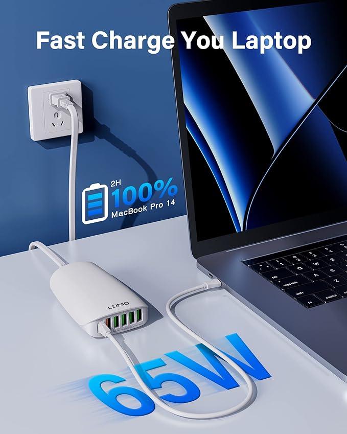 LDNIO 65W PD Fast USB Charger, 6-Port USB C Charging Station with PD3.0+QC4.0 | 600290 Gaming Accessory, Product Type_Charger LDNIO 65W PD Fast USB Charger, 6-Port USB C Charging Station with PD3.0+QC4.0 | 600290 - Default Title 36.99 600290 Meath Meath Ireland aceeuronics.ie Ace Euronics