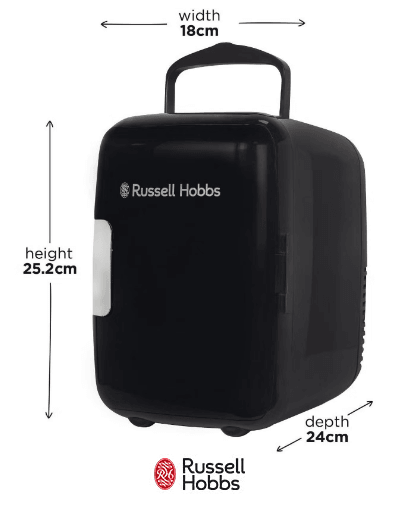 Russell Hobbs 4 Litre Portable Mini Cooler & Warmer - Black | RH4CLR1001B Larder Fridge Brand_Russell Hobbs, Colour_Black, Oven Type_Mini, Product Type_Fridge, Small Appliances, Summer, Summer of Sport, Summer Sale Russell Hobbs 4 Litre Portable Mini Cooler & Warmer - Black | RH4CLR1001B - Default Title 59.00 RH4CLR1001B Meath Meath Ireland aceeuronics.ie Ace Euronics