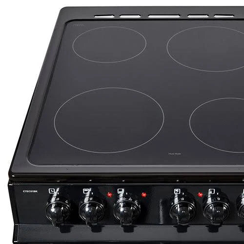 NordMende 50cm Ceramic Twin Cavity Electric Cooker | CTEC52BK