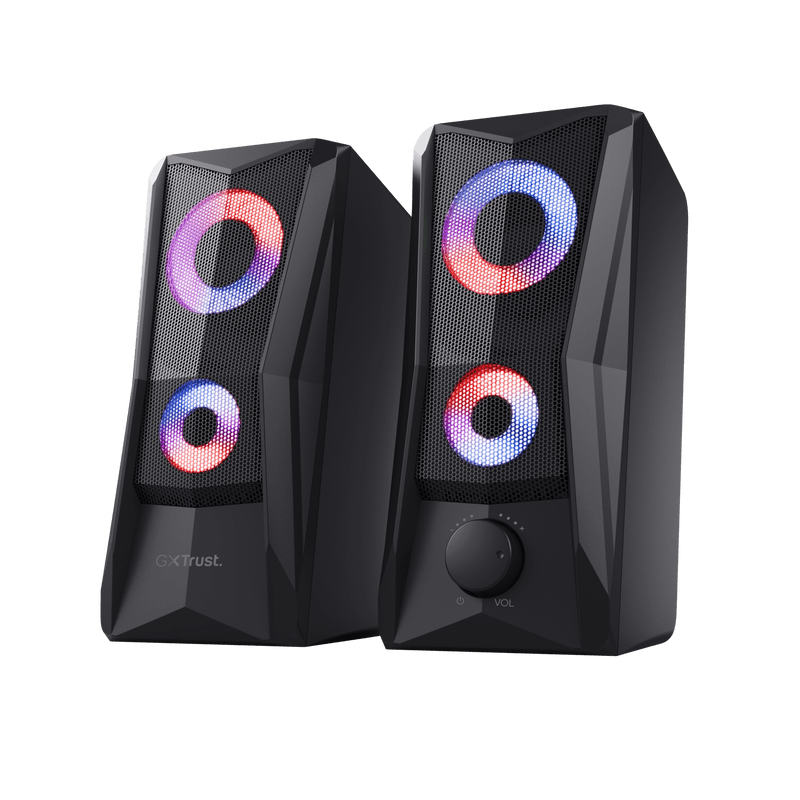 Trust GXT 606 Javv Compact Speaker Set | 2.0 RGB Illuminated - Black | T25108 Brand_Trust, Gaming, Gaming Accessory, Product Type_Speaker Trust GXT 606 Javv Compact Speaker Set | 2.0 RGB Illuminated - Black | T25108 - Default Title 29.95 T25108 Meath Meath Ireland aceeuronics.ie Ace Euronics