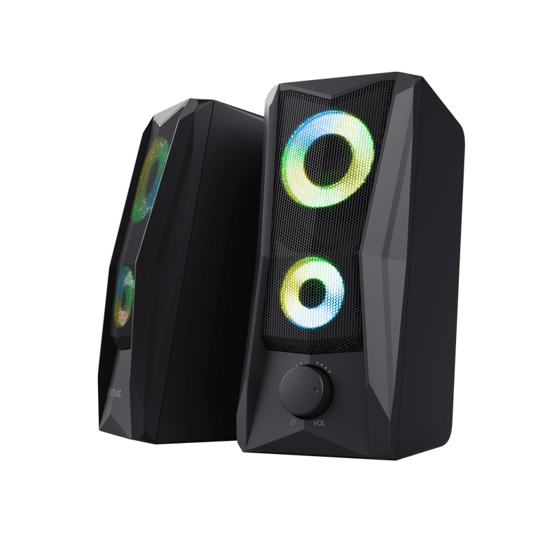 Trust GXT 606 Javv Compact Speaker Set | 2.0 RGB Illuminated - Black | T25108 Brand_Trust, Gaming, Gaming Accessory, Product Type_Speaker Trust GXT 606 Javv Compact Speaker Set | 2.0 RGB Illuminated - Black | T25108 - Default Title 29.95 T25108 Meath Meath Ireland aceeuronics.ie Ace Euronics