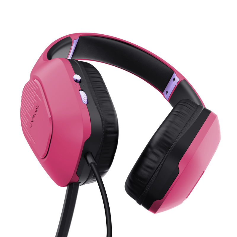 Trust GXT415 Zirox Gaming Headset - Pink| T24992 Brand_Trust, Gaming, Gaming Accessory, Headphone Type_Gaming Trust GXT415 Zirox Gaming Headset - Pink| T24992 - Default Title 19.95 T24992 Meath Meath Ireland aceeuronics.ie Ace Euronics