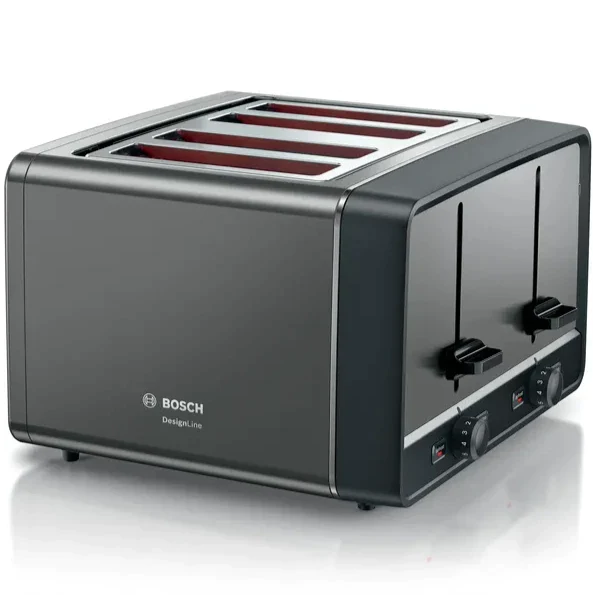 Bosch DesignLine Graphite 4 Slice Toaster | TAT5P445GB