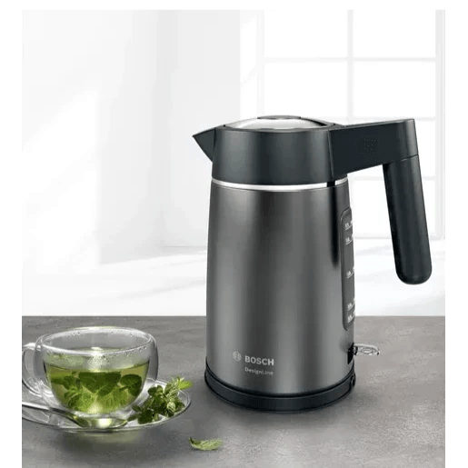 Bosch DesignLine 1.7L Graphite Kettle | TWK5P475GB Kettle 2023, Autumn, Brand_Bosch, Colour_Grey, Free Delivery Smalls, Kettles & Toasters, OOS, Product Type_Kettle, Summer 2023 Bosch DesignLine 1.7L Graphite Kettle | TWK5P475GB - Default Title 59.00 TWK5P475GB Meath Meath Ireland aceeuronics.ie Ace Euronics