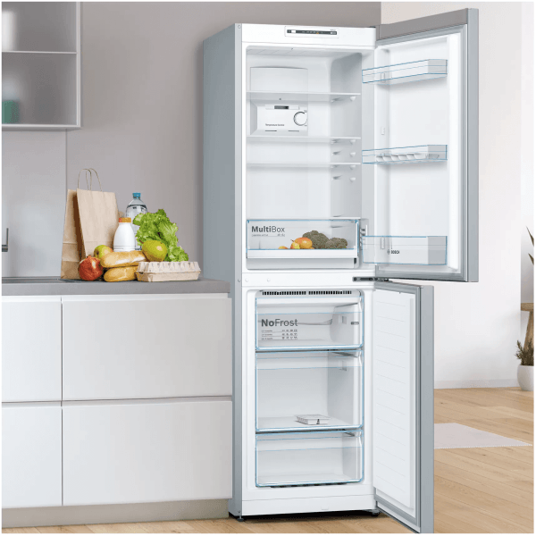 Bosch Serie 2 Freestanding 50/50 Fridge Freezer | KGN34NLEAG Fridge Freezer Bosch Warranty, Brand_Bosch, Build Type_Freestanding, Colour_Stainless Steel, Energy_Rating_E, Frost Free_Yes, Home Appliances, OOS, Product Type_Fridge Freezer, Refrigeration Bosch Serie 2 Freestanding 50/50 Fridge Freezer | KGN34NLEAG - Default Title 659.00 KGN34NLEAG Meath Meath Ireland aceeuronics.ie Ace Euronics