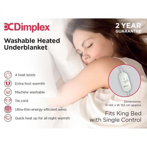 Dimplex King Under Blanket- Single Control | DUB1003 Electric Blanket Brand_Dimplex, Heating, Product Type_Electric Blanket Dimplex King Under Blanket- Single Control | DUB1003 - Default Title 59.90 DUB1003 Meath Meath Ireland aceeuronics.ie Ace Euronics