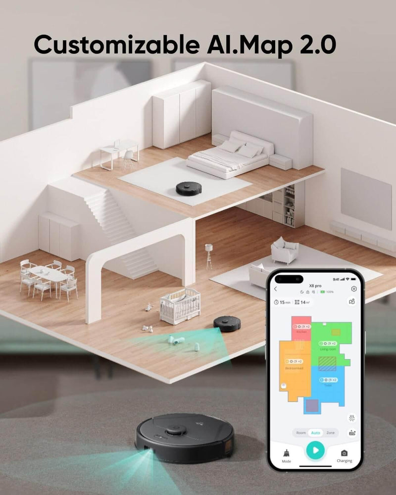 Eufy RoboVac X8 Pro Smart Robot Vacuum & Mop | T2266V11 Vacuum Cleaner Brand_Eufy, Deals, Free Delivery Smalls, Gift Idea, Gifts For_The Home, Gifts For_The Techie, Product Type_Vacuum Cleaner, Vacuum Type_Robot, Xmas Eufy RoboVac X8 Pro Smart Robot Vacuum & Mop | T2266V11 - Default Title 399.00 2266V11 Meath Meath Ireland aceeuronics.ie Ace Euronics