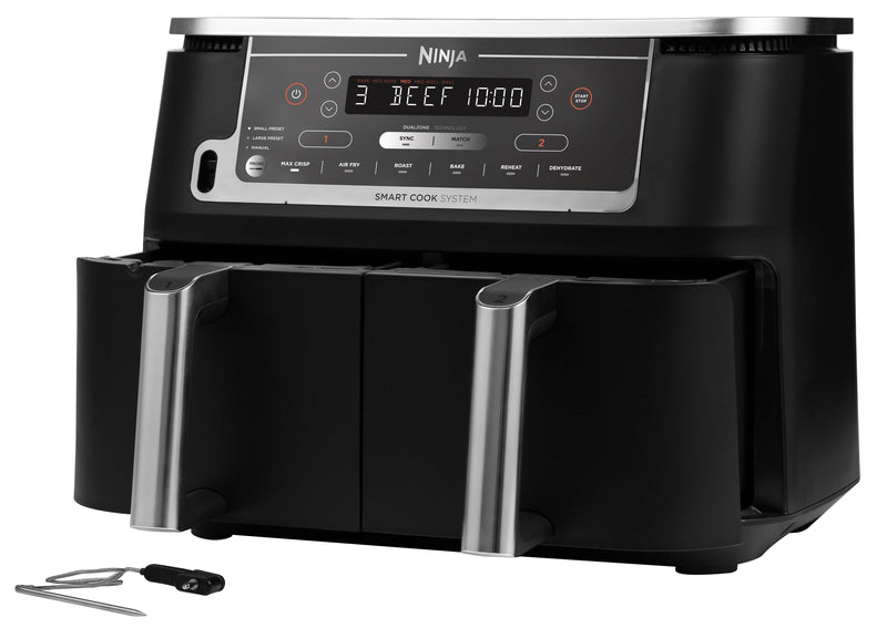 Ninja Foodi Max Dual Zone Air Fryer with Digital Probe | AF451UK Air Fryer Brand_Ninja, Free Delivery Smalls, Health, Healthy Eating, Product Type_Air Fryer, Small Appliances, Small Cooking Appliances, Winter Sale Ninja Foodi Max Dual Zone Air Fryer with Digital Probe | AF451UK - Default Title 239.00 AF451UK Meath Meath Ireland aceeuronics.ie Ace Euronics