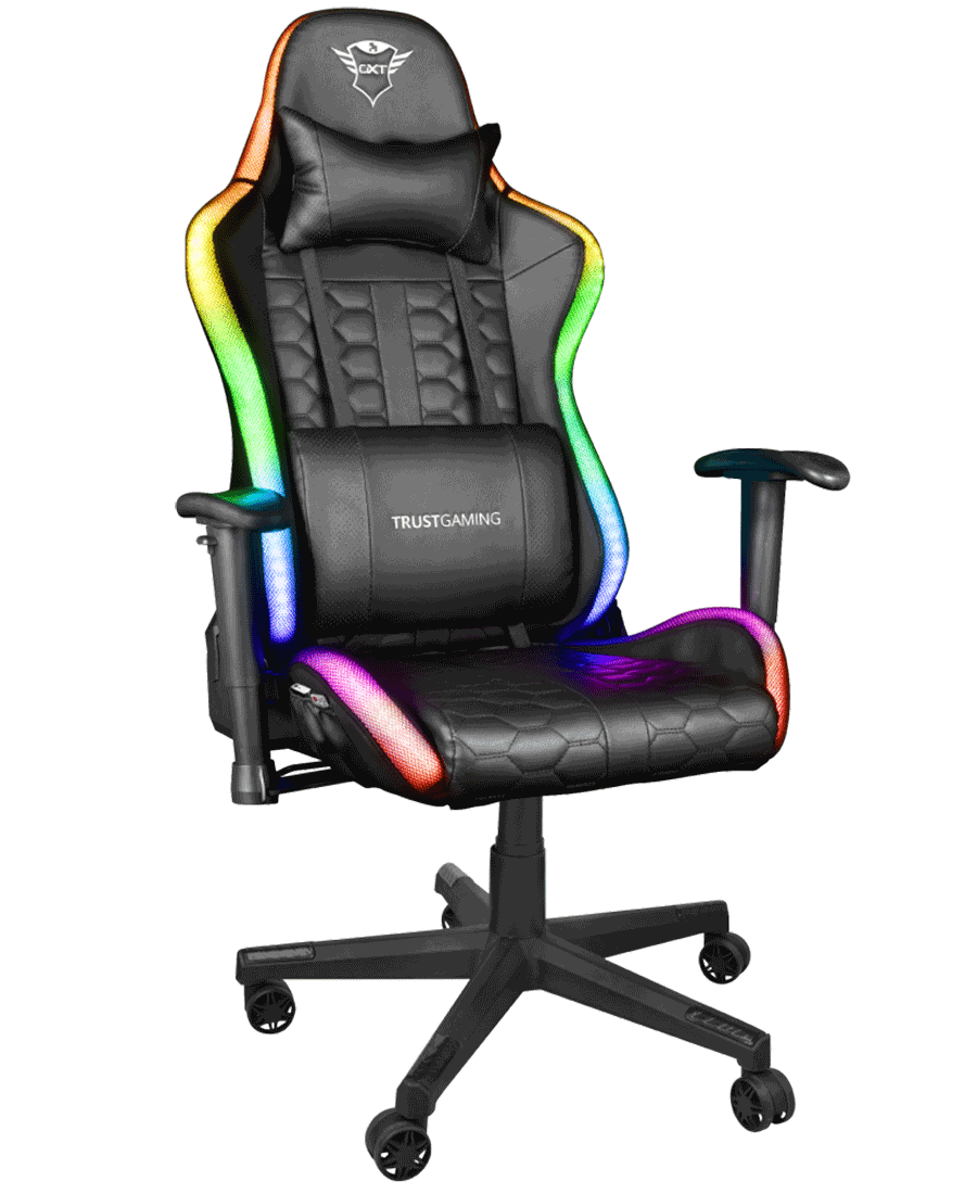 Trust RGB LED Illuminated Gaming Chair | GXT 716 Gaming Chair Brand_Trust, College, Free Delivery Smalls, Gaming, OOS, Product Type_Gaming Chair Trust RGB LED Illuminated Gaming Chair | GXT 716 - Default Title 319.00 T23845 Meath Meath Ireland aceeuronics.ie Ace Euronics