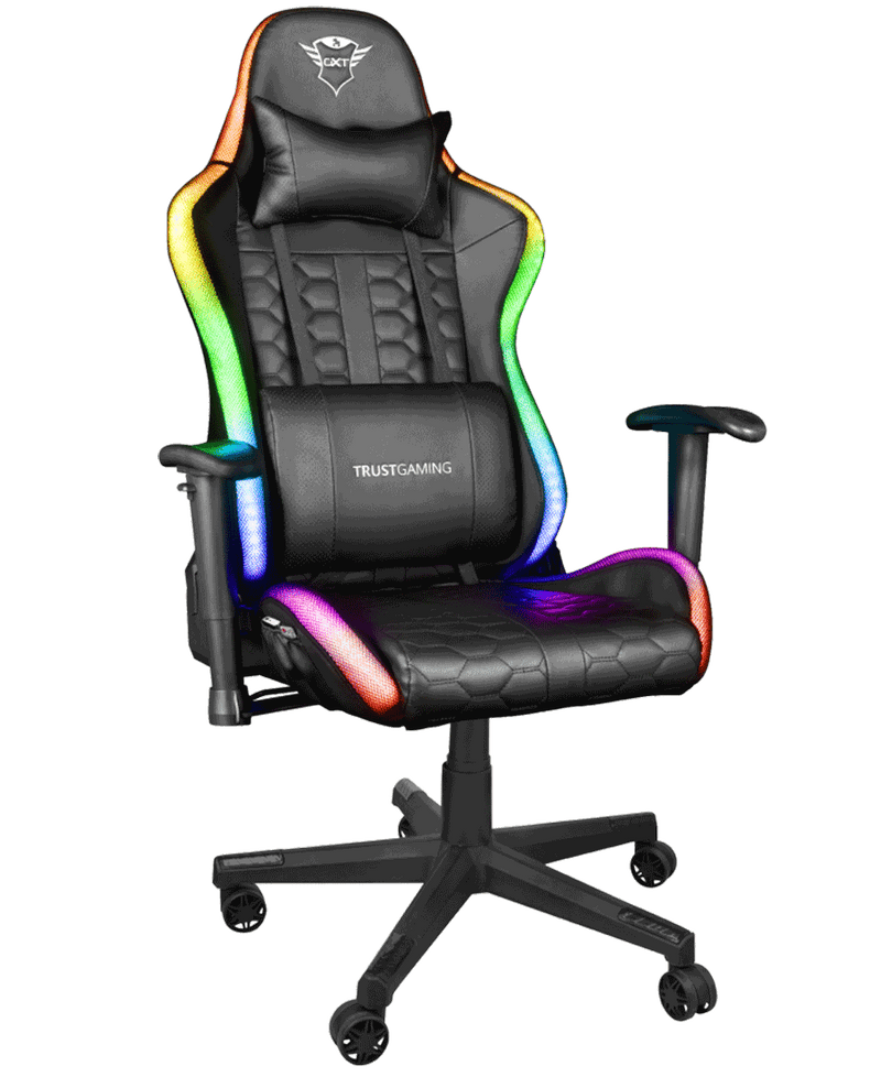 Trust RGB LED Illuminated Gaming Chair | GXT 716 Gaming Chair Brand_Trust, College, Free Delivery Smalls, Gaming, OOS, Product Type_Gaming Chair Trust RGB LED Illuminated Gaming Chair | GXT 716 - Default Title 319.00 T23845 Meath Meath Ireland aceeuronics.ie Ace Euronics